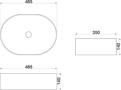 SantiLine Раковина накладная 48.5 SL-1084 белая – фотография-2